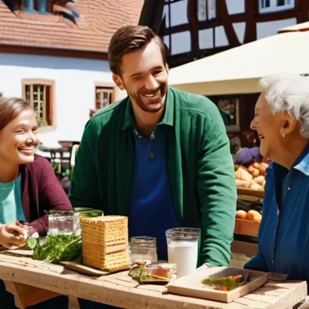 회복력 있는 커뮤니티 설계를 위한 전략적 접근 - **Prompt:** "A vibrant, multi-generational community gathering in a picturesque German village squar...